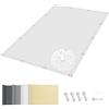 DSRDRFG Frangivisto Balcone 1.2x2M Vela ombreggiante Rettangolare, Protezione UV, Antivento e Impermeabile Copri ringhiera Balcone con Cinghie, per Balcone, Veranda, Piscina, terrazza, Bianco