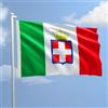AL PRODUCTION Bandiera Regno d'Italia 300x450 cm in Poliestere Nautico Ignifugo 115 g/mq per Uso Interno ed Esterno con Finiture Professionali, Doppie Cuciture, Corda e Guaina, Colori Brillanti e Duraturi