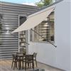 pro.tec Tenda da Sole per Balconi e Finestre Tenda Parasole Avvolgibile Inclinazione Regolabile con Catenella Montaggio a Parete Protezione Solare 300x120 cm Color Sabbia