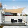 AXT SHADE Vela Ombreggiante Impermeabile Rettangolare 2,5x4,5m Tenda a Vela Parasole e Protezione Raggi UV per Esterno Terrazza Giardino-Sabbia