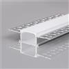 Parama Profilo da incasso in alluminio silver 1mt per cartongesso per doppia striscia led