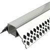 Parama Profilo da incasso silver ad angolo esterno in alluminio 1mt per cartongesso per striscia led