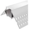 Parama Profilo da incasso silver ad angolo esterno in alluminio 2mt per cartongesso per striscia led