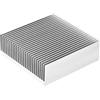 sourcing map - Dissipatore parallelo per LED e Power Silver 80 x 80 x 27 mm