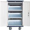 Techly Professional 108880 Carrello Stazione di Ricarica USB Ventilato per 30 Notebook/Tablet/Smartphone Bianco/Blu Bianco/Blu