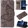 DENDICO Cover per Oppo Reno2, Antiurto Cover a Libro con Slot per Carte, Portafoglio Custodia in PU Pelle per Oppo Reno2, Grigio