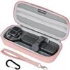 Honbobo Custodia Borsa per DJI Osmo Pocket 4P, Custodia da trasporto con Braccialetto Gancio, Borsa portaoggetti Case Bag Camera Accessori per DJI Osmo Pocket 4P Standard Combo (Pink)