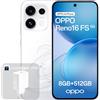 OPPO Reno16 FS 5G Smartphone Sbloccato, 8+512GB, Fotocamera Selfie Ultra Grandangolare 50MP, Video 4K con Raddrizzamento, Display 6.57 120Hz, IP69K, Pop White (con Caricatore 45W SUPERVOOC)