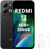 XIAOMI REDMI 17,Smartphone 4G+256GB,Helio G91-Ultra processore,display da 6,9 120Hz,Batteria da 7500mAh,Doppia fotocamera posteriore 50MP,Nero,Con caricatore da 67W