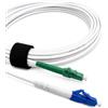 Elfcam® - Cavo Fibra Ottica LC/APC per LC/UPC Simplex Monomodale, OS2 9/125µm, Bianco (1M)