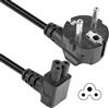 GELRHONR 1.5M Cavo di alimentazione da CEE7 a IEC 320 C5, cavo di alimentazione a trifoglio C5 a 90 gradi, per laptop con spina Topolino (Up Angle)