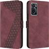 OKZone Cover per Realme 9i/OPPO A36/OPPO A76/OPPO A96/K40 4G, Custodia a Libro in Pelle Protettiva Folio Portafoglio con Chiusura Magnetica e Slot per Carte Wallet Case Flip Cover (Rosso)