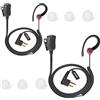 HYSHIKRA Auricolare leggero per walkie talkie a 2 pin con microfono e PTT | compatibili con Motorola GP300 DP1400 CP040 CLS1410 Walkie Talkie