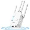 AVBVKG Ripetitore WiFi 1200 Mbps, 5GHz/2.4GHz Dual-Band Wireless Extender Potente, WiFi Amplificatore con 4 Antenne, Porta Gigabit Ethernet, WPS, Supporta 3 Modalità, Compatibile con Tutti i Box Internet
