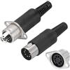 QUARKZMAN 4 Pz Connettore DIN Maschio A 7 Pin Adattatore Femmina Presa | A Pannello Incassato, Per Dispositivi Audio Digitali TV Lettore DVD
