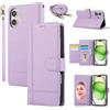 Beajew Cover iPhone 16 Plus con Cordino, Flip Portafoglio Custodia Pelle [Specchio] [6 Porta Carte] [Chiusura Magnetica] Pelle Flip con [Funzione di Supporto] - Viola