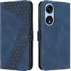 OKZone Cover per Oppo A1 Pro 5G/Reno 8T 5G, Custodia in PU Pelle per Oppo A1 Pro 5G, Custodia a Libro Protettiva Folio Portafoglio con Magnetica e Slot per Carte Wallet Case Flip Cover (Blu)