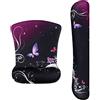 AOKSUNOVA tappetino mouse ergonomico poggiapolsi tastiera | Memory Foam a lento ritorno, base antiscivolo, poggiapolsi mouse in Memory Foam, facile da pulire