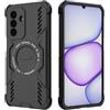 HULLIN Cover Telefono Design per Samsung Galaxy A27 5G (6.7 Inches), Custodia Antiurto Armatura con Anello Magnetico - Nero