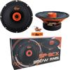 Generico KIT SET PER SP AUDIO SP-8CX, 2 altoparlanti diffusori coassiali 2 vie, 20 cm 200 mm 8, 250 watt rms 500 watt max, impedenza 4 ohm, sensibilità 97 db, per auto, a coppia + accessori omaggio