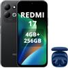 XIAOMI REDMI 17,Smartphone 4G+256GB,Helio G91-Ultra processore,display da 6,9 120Hz,Batteria da 7500mAh,Doppia fotocamera posteriore 50MP,Nero,incluso cuffie smart incluse blu