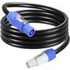 wecan Cavo Prolunga Alimentazione PowerCon 3 Poli NAC3MPA a NAC3FCA/B, 2,5mm² 13AWG 2m 6,6 Piedi, Cavo CA per Schermi LED, Illuminazione Palcoscenico, Dispositivi Audio Video