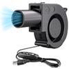 Sxhlseller 9733 97mmx33mm DC 5V USB Blower Ventola di Raffreddamento Senza Spazzole, Ventola Silenziosa Mini USB da 97 Mm con Controllo della velocità per Ricevitore DVR Modem