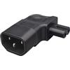 NGFF Adattatore di prolunga di alimentazione IEC60320 da C14 maschio a C7 femmina a 2 pin, convertitore CA con connettore ad angolo retto di 90 gradi