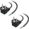 Cable Matters Conf. da 2 cavi Schuko angolati, 1 m, Neri