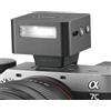 ZENIKO ZT08 S Mini TTL flash per fotocamera Sony 47 g, ricarica rapida USB-C, grandangolo 28 mm, design retrò in metallo/pelle con display OLED, 740 flash completi, tempo di riciclaggio rapido (nero)