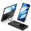 ADVDJBV Magnetic Stand Hinge Case Compatible with Vivo X Fold 6 | Built in Hinge Protection & Screen Protector,360° Rotatable Magnetic Ring Kickstand, Full Body Shockproof Phone Cover(Siyah)