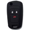 Lage [Portachiave] Guscio Cover Chiave in Silicone per Telecomando Auto Opel a 3 tasti (vedere compatibilità nelle foto) Astra J Insignia Mokka Corsa Meriva Zafira Antara Vauxhall (NERO)
