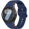 Amzpas 20mm Cinturino per Galaxy Watch 7/6/5/4/FE 40mm 44mm, Galaxy Watch 6 Classico 47mm 43mm/Galaxy Watch 4 Classico 42mm 46mm/Watch 5 pro 45 mm, Cinturino per da Donna a Uomo (Blu scuro)