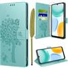 TTSWJBD Cover per Honor X5c/X5c Plus e Vetro Temperato, Verde