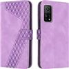 OKZone Cover per Xiaomi Mi 10T/10T Pro 5G, Custodia in PU Pelle per Xiaomi Mi 10T/10T Pro 5G, Custodia a Libro Protettiva Folio Portafoglio con Chiusura Magnetica Wallet Case Flip Cover (Porpora)