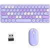 FROMCEO Tastiere sottili Con Silenti Combo 2.40G Ricevitore 64Keys Layout Per Computer Portatile Tastiere Batteria Lunga