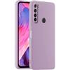 HULLIN Custodia per Telefono in Silicone Colorato, Adatta per Redmi Note 8T (6.3) - Erba Viola
