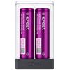 EFEST Batteria ricaricabile 4000 [doppia] - Uscita 10 A, capacità estesa, compatibilità versatile, altamente stabile, con custodia protettiva in plastica, per torce elettriche e dispositivi LED, power