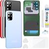 Enkeig Vetro Posteriore per Samsung Galaxy S20+ Plus G985 G986, Blu | Qualità originale scocca vetro posteriore copribatteria back cover cover posteriore back glass con lente fotocamera kit.
