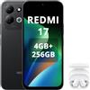 XIAOMI REDMI 17,Smartphone 4G+256GB,Helio G91-Ultra processore,display da 6,9 120Hz,Batteria da 7500mAh,Doppia fotocamera posteriore 50MP,Nero,incluso cuffie smart incluse Bianco