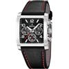 Festina Orologio Uomo Analogico in Pelle Nero | Movimento al Quarzo, Cronografo, Vetro Minerale ad Alta Resistenza, Impermeabile 5 ATM Elegante F20653/3