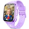 Atopment Smartwatch Orologio Intelligente Bambini 4G GPS Videocall Ragazzi (Viola)