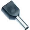 BM Terminale a bussola nero 2 cavi 6mm - 00561