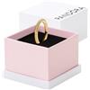 PANDORA ME Anello testurizzato placcato in oro 14k con zirconia cubica trasparente, 44