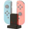 Konix Mythics Supporto base di ricarica rapida per controller Joy-Con Nintendo Switch, Switch Lite e Switch OLED - Cavo da 50 cm - Nero