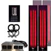 Infrarotmed Set frameless InfraROTmed MAX© radiatore di calore profondo + controllo icon 4 touch, riscaldatore a infrarossi per sauna e cabina a infrarossi, faretto a spettro completo (2 x 500 W + 2 x 750 W + S)