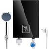 Eirolace Mini scaldabagno istantaneo, 5500 W, scaldabagno elettrico 220 V, piccolo scaldabagno istantaneo con indicatore della temperatura 30-55 °C, sistema plug-and-play, per cucina, bagno, lavandino a mano