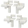Zalava avvolgibile ad imbuto, avvolgibile frontale per guide di tapparelle, guida ad imbuto in PVC bianco, destra e sinistra, 2 coppie
