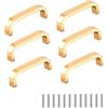 FEEIMOL 6 pezzi Maniglie per Cassetti Maniglie per Mobili Cucina Maniglie per Porta Alluminio Lega Armadio Comò Maniglia Pomelli Porta Maniglie Distanza del foro 64 mm