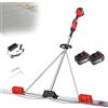 Koyike Staggia Vibrante Professionale per Edilizia, Strumento di Livellamento Senza Fili con Lama Inox 1.5m 1.8m 2m, Motore Brushless Potente per Finitura Superficiale(2M)